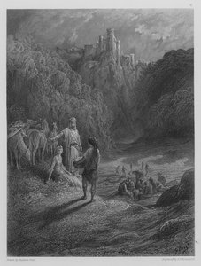 Geraint és Enid a réten alkotó: Gustave after Dore